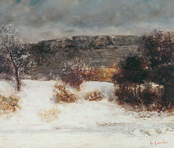 Snowy Landscape (Vallee de la Loue), c. 1876 (oil on canvas)