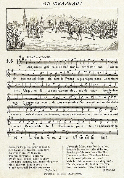 Song no. 105: 'At the flag', 1926 (engraving)