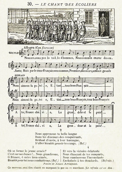 Song no. 30: 'The school song', 1926 (engraving)