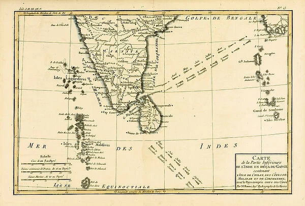 Southern India and Ceylon, from Atlas de Toutes les Parties Connues du Globe