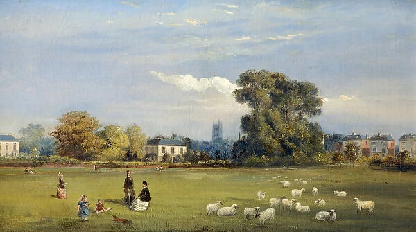 Spa Grounds, Gloucester, c. 1875 (oil on canvas)
