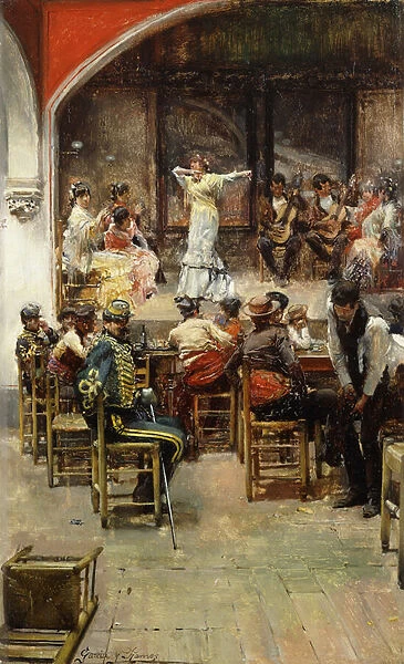 Spanish Cabaret (oil on panel)