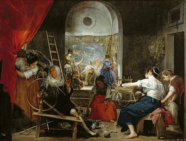 The Spinners, or The Fable of Arachne, 1657 (oil on canvas) (for detail see 36741)