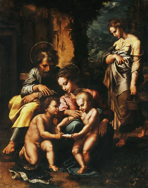 The Spinola Holy Family, (oil on panel)