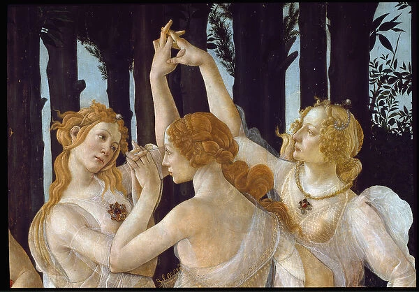 Spring. Detail representing the three graces, 1475 (tempera on canvas)