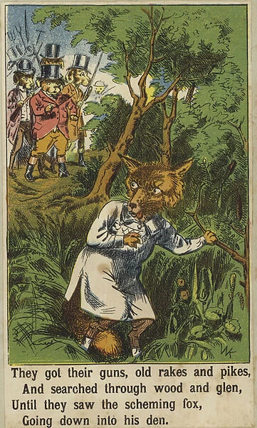 Squire Bull and the Fox (colour litho)