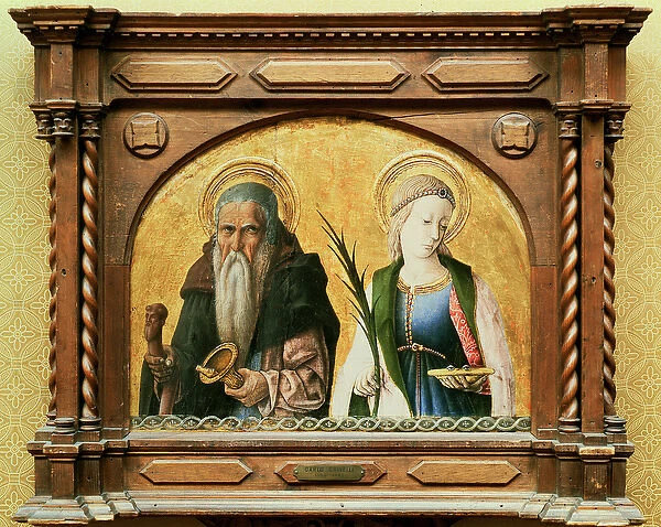 St. Anthony the Hermit and St. Lucy, c. 1470 (tempera on board)