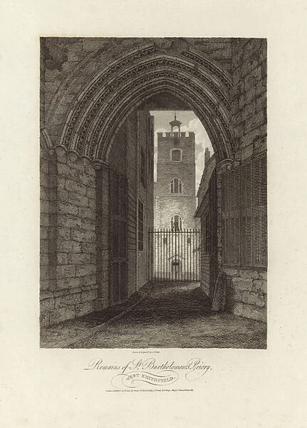 St. Bartholomews Priory, London (engraving)