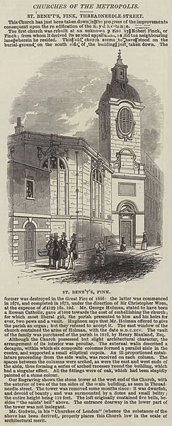 St Bene t s, Fink, Threadneedle-Street (engraving)