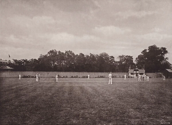 St Edmunds College: Cricket Ground (b  /  w photo)
