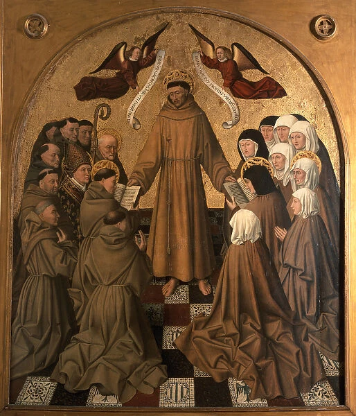 St. Francis Giving the Rule to his Disciples, panel from the Pala di Rocca (tempera