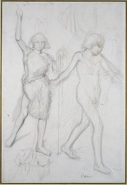 St John the Baptist with an Angel walking before him, on the right