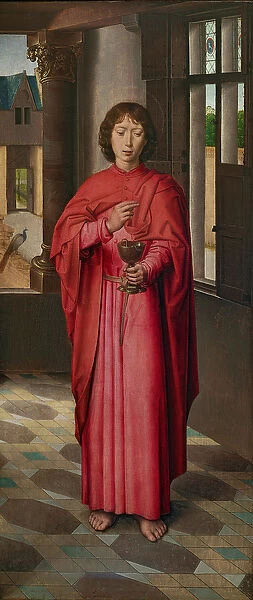 St. John the Evangelist, a panel from The Donne Triptych, c. 1494 (oil on oak)