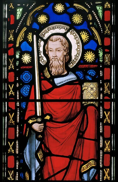 St. Paul, detail, c. 1845 (stained glass)