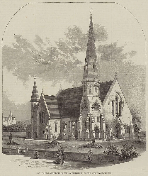 St Pauls Church, West Smethwick, South Staffordshire (engraving)