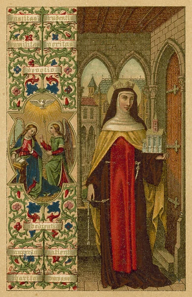 Sta Johanna Valesiensis (colour litho)