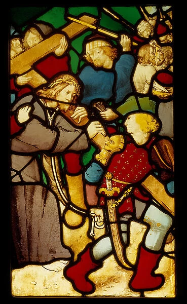 Stained glass, France, 1500. Dim: 0, 73 x 0, 41m. Paris, Musee De Cluny