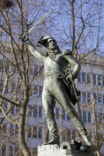 Statue of Michel Ney (1769-1815), military, marechal of Empire, bronze sculpture by Francois Rude (1784-1855). Photography, KIM Youngtae, Paris