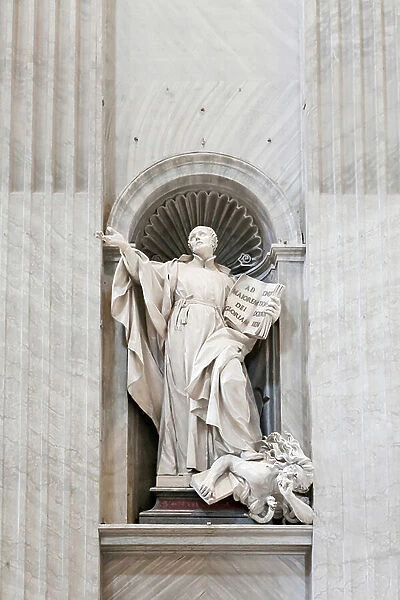 Statue of Saint Ignatius of Loyola inside Saint Peter's basilica, Vatican City, Italy