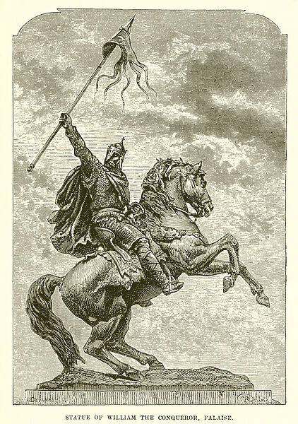 Statue of William the Conqueror, Falaise (engraving)