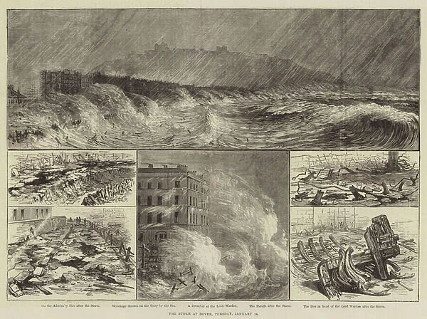 The Storm at Dover, Tuesday, 18 January (engraving)