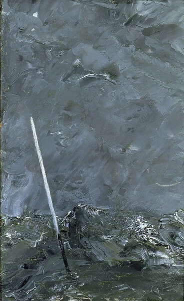 Stormy Sea Buoy without Top Mark, 1892 (oil on canvas)