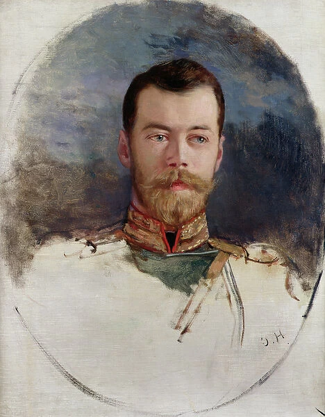 Study for a portrait of Tsar Nicholas II (1868-1918) 1898 (oil on canvas)