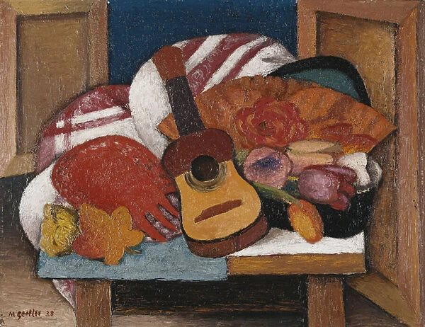 Study for The Spanish Fan, 1938 (oil on paper laid down on board)