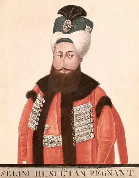 Sultan Selim III (1761-1808) 18th-19th century (w  /  c on paper)