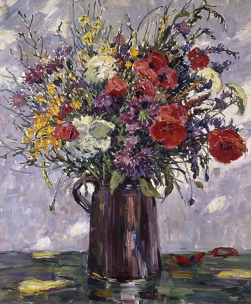 Summer Flowers (oil on canvas)