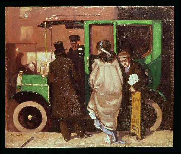 The Taxi Cab, c. 1908-10 (oil on canvas)