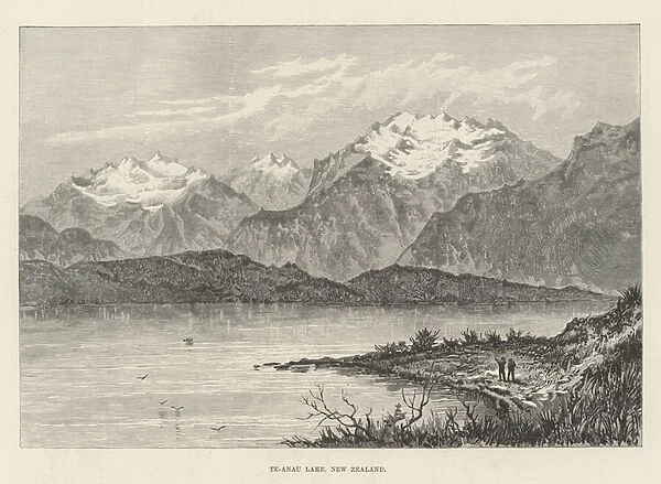 Te-Anau Lake, New Zealand (engraving)