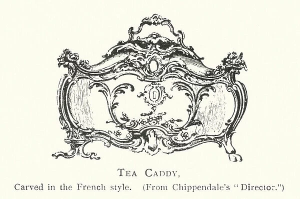 Tea Caddy (coloured engraving)