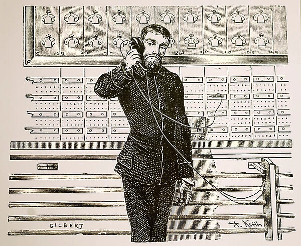 Telephone exchange, 1891