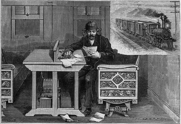 Telephonic communications of running trains, Thomas Edison system (1847-1931)
