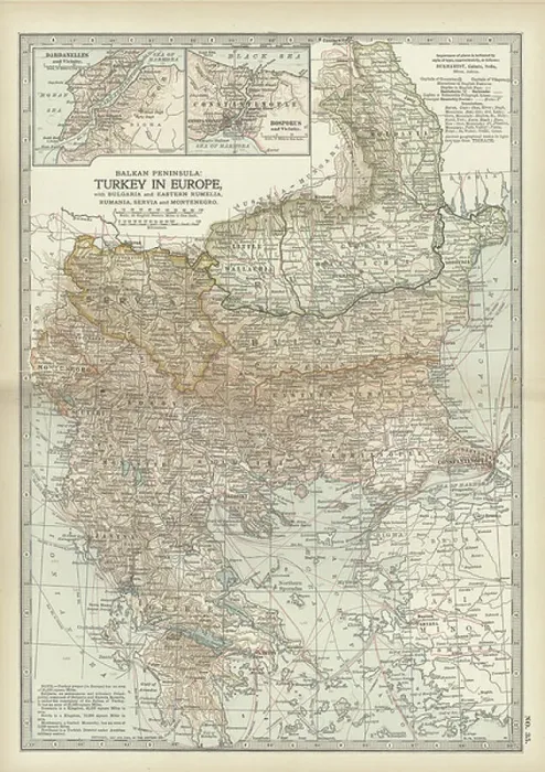 Framed Print : Turkey Map Print, c.1900 Engraving Framed Print : Turkey Map Print, c.1900 Engraving