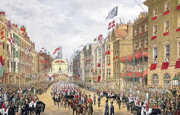Temple Bar, 7th March, 1863, from A Memorial of the Marriage of Edward VII