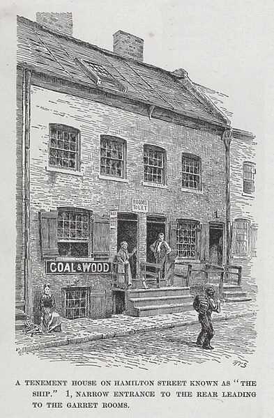 A Tenement House on Hamilton Street known as 'The Ship, '1, Narrow Entrance to the Rear leading to the Garret Rooms (litho)
