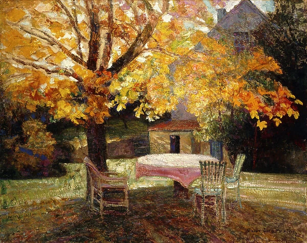 The Terrace, Autumn; La Terrasse, Automne, (oil on canvas)