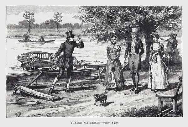 Thames Waterman, circa 1825 (engraving)