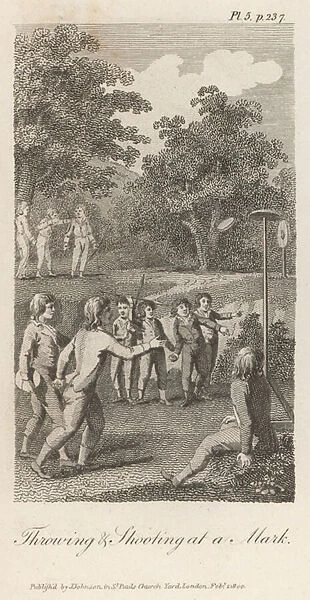 Throwing and shooting at a mark (engraving)