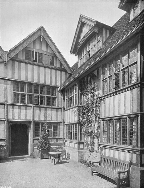 The Timber-Framed Courtyard (b  /  w photo)