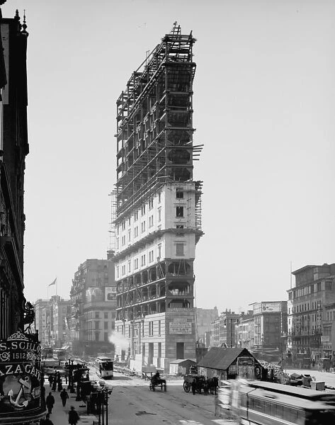 Times Building under construction, New York, N. Y. c. 1903 (b  /  w photo)