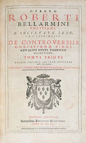Title page of De Controversiis by Robert Bellarmine