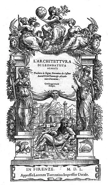 Title page 'L Architettura di Leon Batista (Leonbattista) Alberti