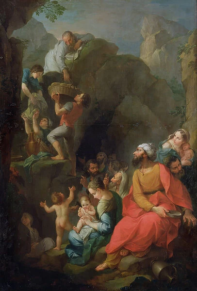 Tobit escaping captivity with his companions, 1733 (oil on canvas)