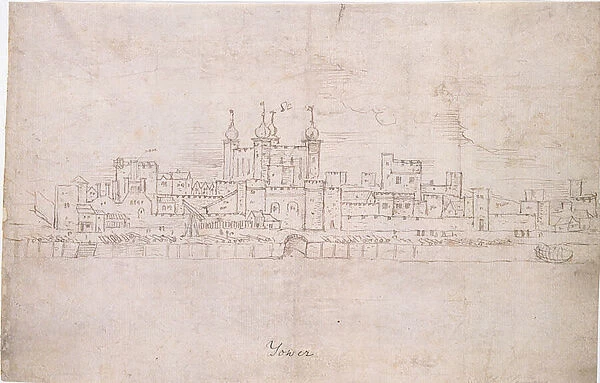 The Tower of London, c. 1544 (pen and ink on paper)