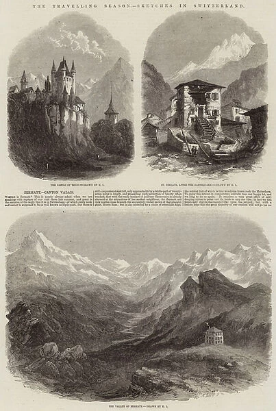 The Travelling Season, Sketches in Switzerland (engraving)