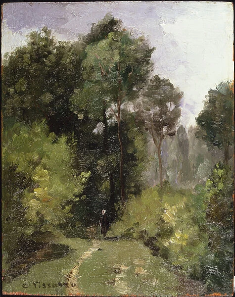Under the Trees, 1864 (oil on board)