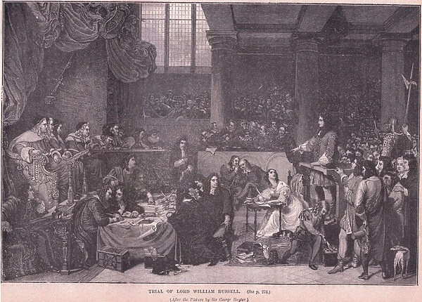 The trial of Lord William Russell (litho)